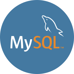 MySQL logo.